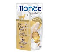 Monge - Buste Supreme Adult con Tonno, Spigola e Patate da 80g