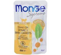 Monge Bustine Supreme Gattini Con Tonno Spinaci e Baby Carrots 80 g Ma
