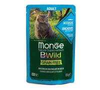 MONGE BWild GF Acciughe con ortaggi in salsa 85 g cibo umido per gatti