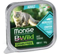 Monge BWild Gatto Paté Senza Cereali Merluzzo e Ortaggi – 100 g