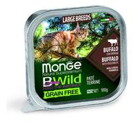 MONGE BWild Cat paté senza cereali razze grandi 100 gr - bufalo con ortaggi