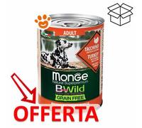 MONGE BWild bocconi maltagliati in salsa senza cereali 400 g - tacchino con zucca e zucchine