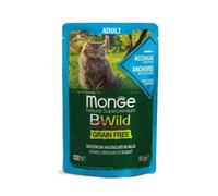 MONGE BWild GF Acciughe con ortaggi in salsa 85 g cibo umido per gatti