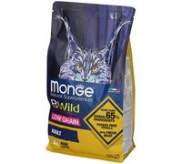 Monge Bwild Low Grain Cat Adult con Lepre 1,5 Kg 1500 g Mangime