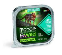 MONGE BWild Sterilised Cat paté senza cereali 100g - tonno con ortaggi