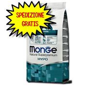 MONGE CANE CROCCHETTA ALL BREEDS ADULTO HYPOALLERGENIC SALMONE E TONNO 2,5 KG