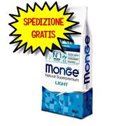 MONGE CANE CROCCHETTA ALL BREEDS ADULTO LIGHT SALMONE E RISO 12 KG