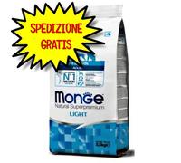 MONGE CANE CROCCHETTA ALL BREEDS ADULTO LIGHT SALMONE E RISO 2,5 KG