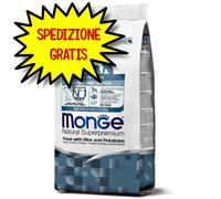 MONGE CANE CROCCHETTA ALL BREEDS PUPPY & JUNIOR TROTA con RISO e PATATE 12 KG