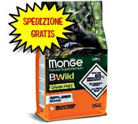 MONGE CANE CROCCHETTA BWILD GRAIN FREE ALL BREEDS PUPPY ANATRA E PATATE 2,5 KG