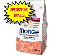 MONGE CANE CROCCHETTA EXTRA SMALL ADULTO SALMONE E RISO 2,5 KG