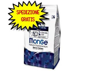 MONGE CANE CROCCHETTA MEDIUM ADULT POLLO 3 KG