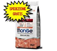 MONGE CANE CROCCHETTA MINI ADULT SALMONE E RISO 2,5 KG