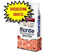 MONGE CANE CROCCHETTA MINI ADULT SALMONE E RISO 7,5 KG