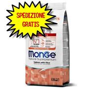 MONGE CANE CROCCHETTA MINI PUPPY & JUNIOR SALMONE E RISO 2,5 KG