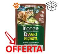 MONGE BWILD CAT GRAIN FREE ADULT LARGE BREEDS BOCCONCINI BUFALO & ORTAGGI 85 GR.
