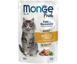 Monge Cat Fresh Patè con Bocconcini Ricco in Pollo e Ortaggi Busta 85gr