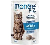 Monge Cat Fresh Patè con Bocconcini Sterilizzato Ricco in Aringa Busta 85gr