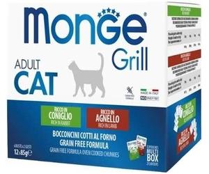 Monge Cat Grill Adult Multipack Coniglio e Agnello Bocconcini in Jelly 12x85gr
