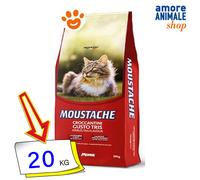 Moustache Gatto Gusto Tris kg.20. Cibo Secco Per Gatti MONGE