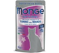 Monge Cat Natural Busta Multipack 24x80G TONNO CON MANZO