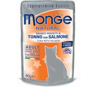 Monge Cat Natural Busta Multipack 24x80G TONNO E SALMONE