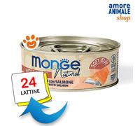 Monge Cat Natural Jelly Tonno e Salmone Cibo Umido Gatti Lattina da 80 gr