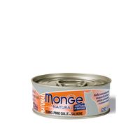 Monge Cat Natural Tonno a Pinne Gialle e Salmone - 24 x 80 gr