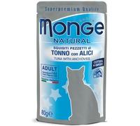 MONGE NATURAL TONNO CON ACCIUGHINE BUSTE 80 GR.