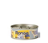 Monge Cat Natural Tonno, Petto di Pollo e Mais - 80 gr