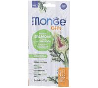 Monge Soft Sticks Hairball Per Gatti Salmone Fresco Con Carciofo 15g