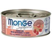 Monge Cat Supreme Adult Sterilised Tonno Con Riso Integrale e Goji Lattina 80gr