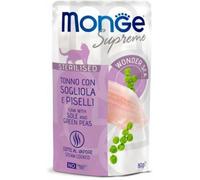 Monge - Buste Supreme Sterilised con Tonno, Sogliola e Piselli da 80g