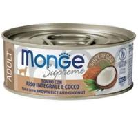 Monge Cat Supreme Adult Tonno con Riso Integrale Cocco Lattina 80gr