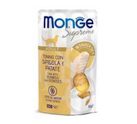 Monge - Buste Supreme Adult con Tonno, Spigola e Patate da 80g