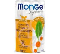 Monge Cat Supreme Kitten Tonno con Spinaci e Baby Carrots Busta 80gr
