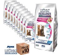 MONGE CROCCANTINI GATTI 400GR LECHAT EXCELLENCE KITTEN POLLO CIBO SECCO 10 BUSTE