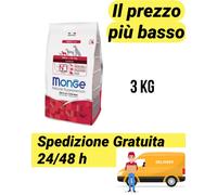 Monge Crocchette Cani mini piccola taglia anziani mini senior 3 kg al pollo