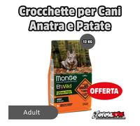 Monge BWild Grain Free Adult All Breeds Anatra e Patate: 12 kg