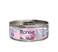 Monge Delicate Adult cottura al vapore 80 gr Pollo e prosciutto in pezzi - confezione da 6 pezzi - Cibo umido per gatti - 1° ORDINE? scegli lo sconto BZR5 / BZR20 + 200 punti fedeltà
