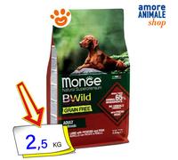 Monge Dog Bwild Grain Free Adult All Breed Agnello e Piselli - 2,5 kg