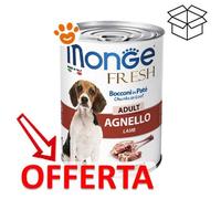 MONGE FRESH BOCCONI IN PATE' ADULT AGNELLO 400 GR.
