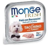 Monge Dog Fresh Adult Tacchino - Monge Dog Fresh Adult Tacchino - Vaschetta Da 100 Gr - CONFEZIONE RISPARMIO