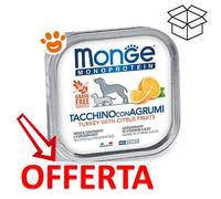 Monge Dog Monoprotein Adult Tacchino e Agrumi - Monge Dog Monoprotein Adult Tacchino e Agrumi - Vaschetta Da 150 Gr - CONFEZIONE RISPARMIO