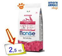 Monge Dog Natural Superpremium Adult All Breed Manzo e Riso Cani 2,5/12 Kg