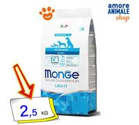 Monge Dog Natural Superpremium Adult Light All Breeds Salmone E Riso 2,5/12 Kg
