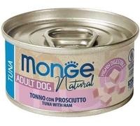 Monge Dog Natural Tonnetto Striato con Prosciutto Lattina 90g