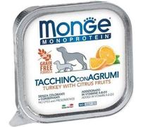 Monge Dog Patè Monoproteico Tacchino e Agrumi Vaschetta in Patè 150 g