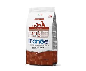 MONGE Dog Puppy and Junior All Breeds 2,5 kg - agnello e riso