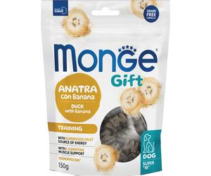 monge dog super m gift training anatra con banana 150 g